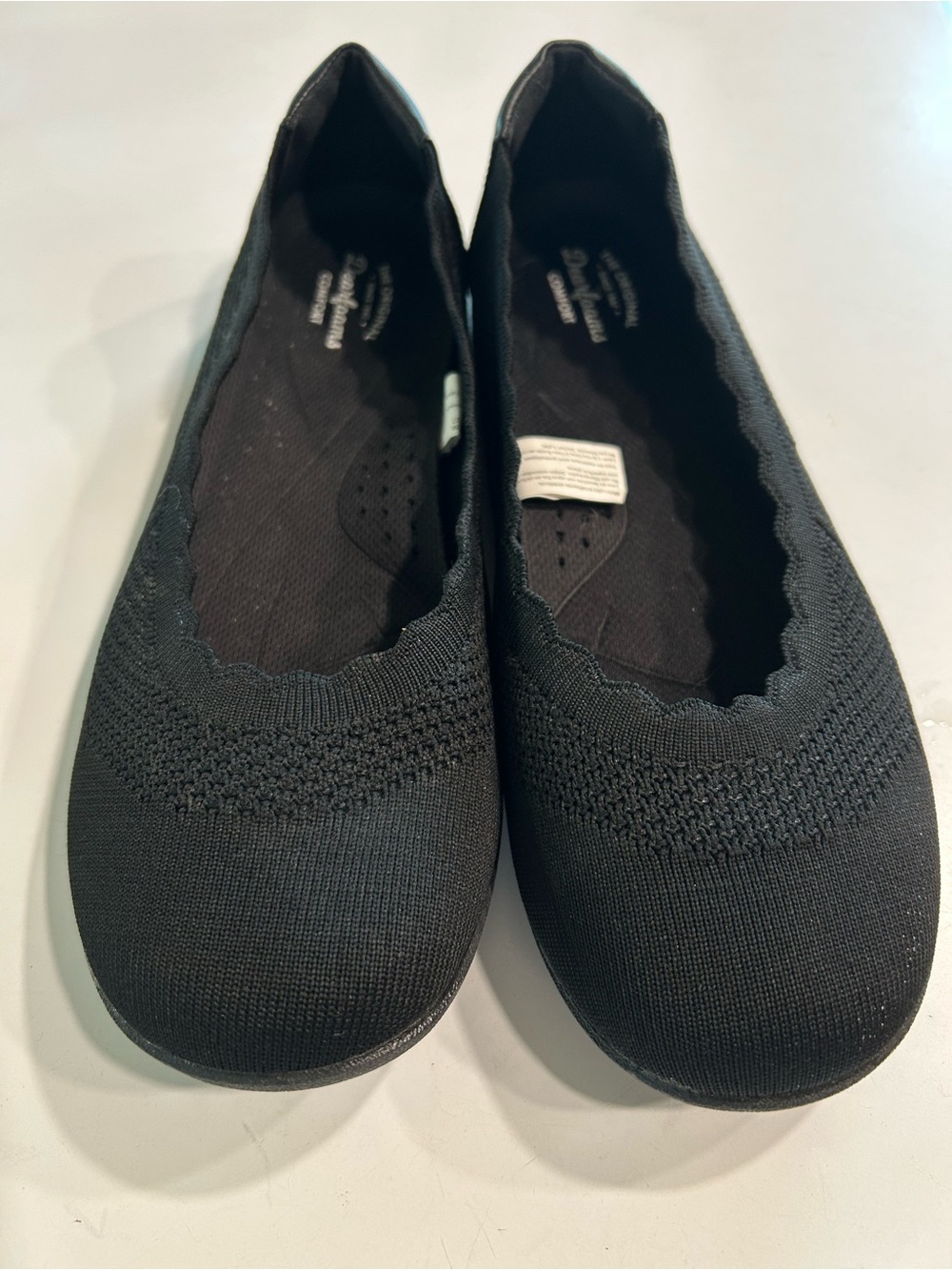 Dearfoams Comfort Knit Black Women’s Ballet Flat